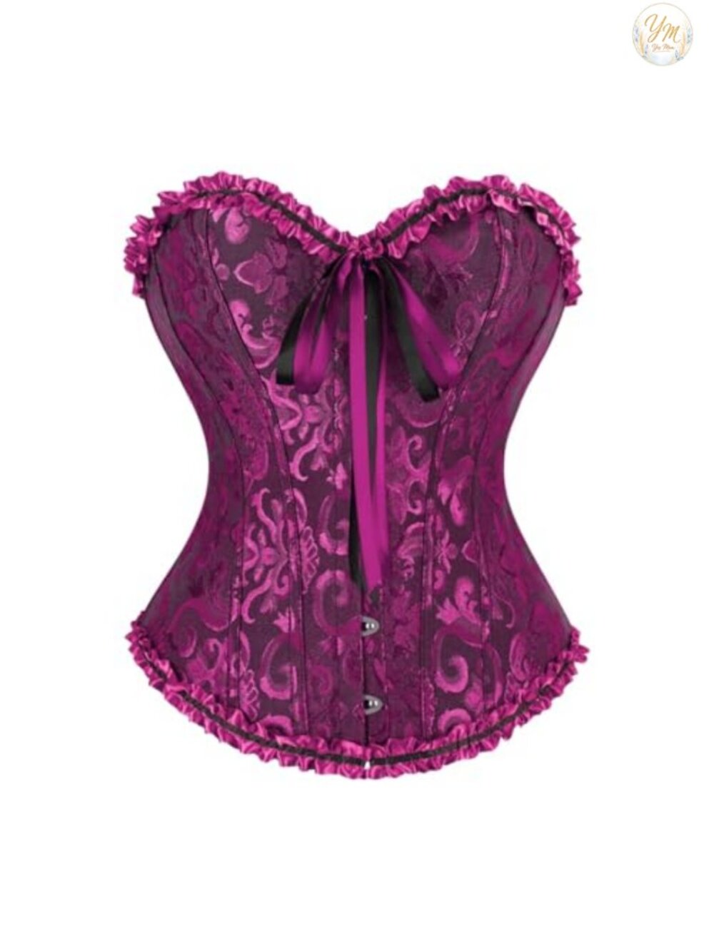 Women's Overbust Corset Renaissance Victorian Pirate Costume Lace-Up Back